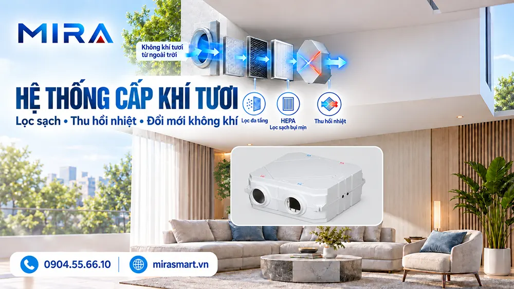 Hệ thống cấp khí tươi xử lý không khí như thế nào ?